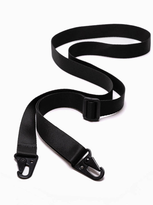 Handyband mit Karabiner Midnight Black - Susanno Schwarzes Handyband mit Karabiner – Universal breites Umhängeband für Handys